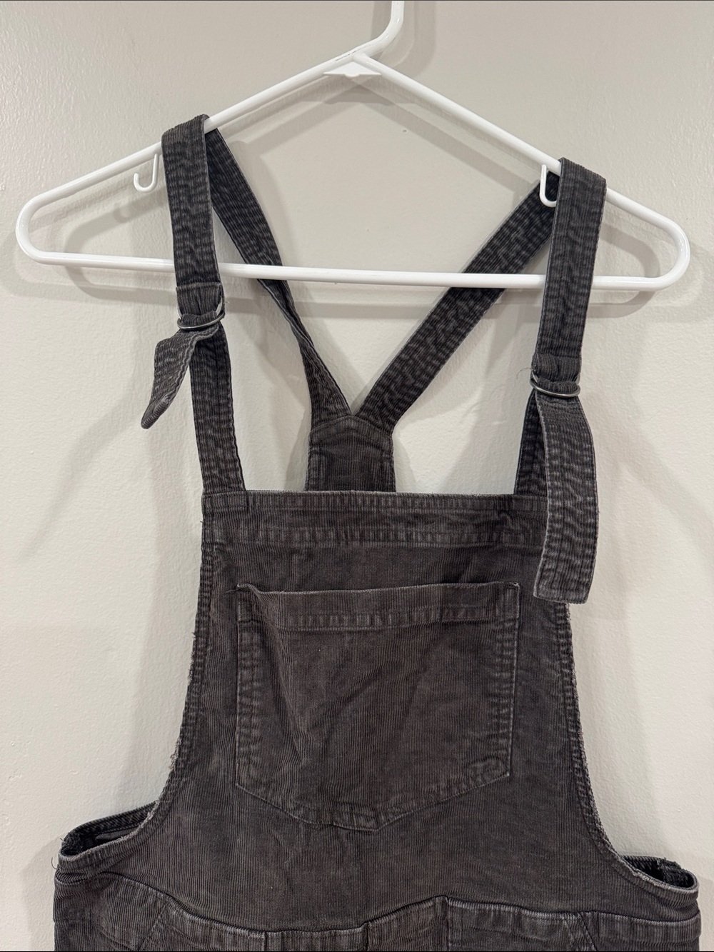 Aerie Werk and Play Washed Gray corduroy overalls - Picture 3 of 7